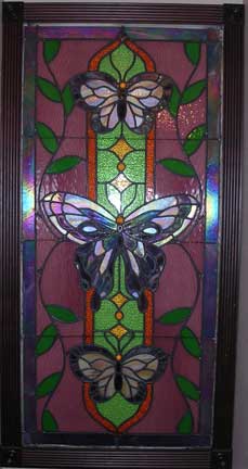 stained glass butterfly window