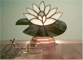 Stained Glass Water Lily Fan Light