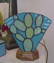 stained glass cactus fan light