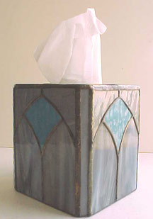 stained glass tissue box
