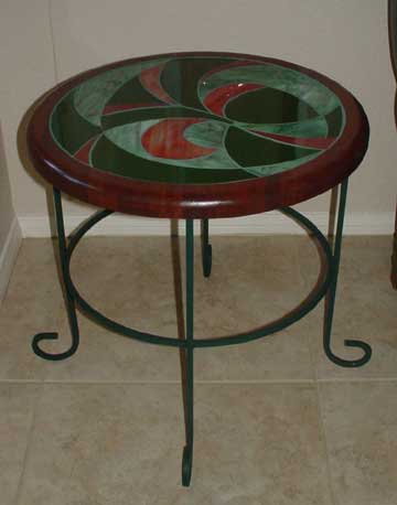 stained glass mosaic side table