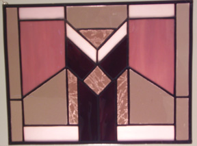stained glass small frank loyd wright style panel