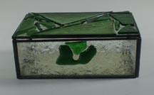 green stained glass box
