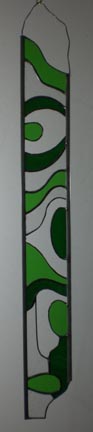 green stained glass hanging