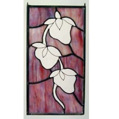 stained glass strawberry panel
