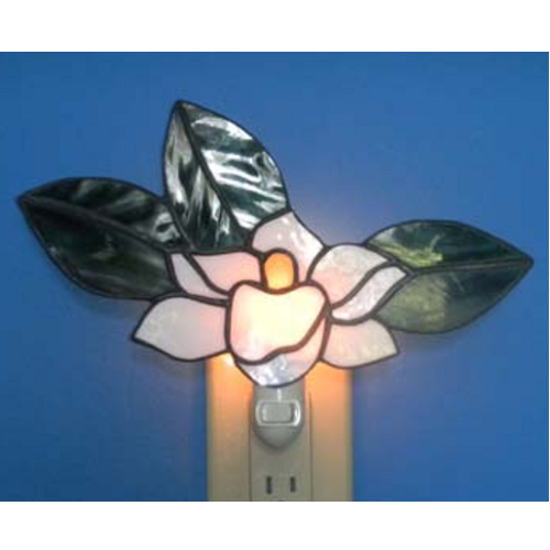 stained glass magnolia night light