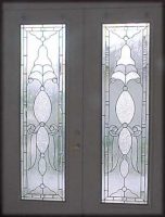 leaded glass doors