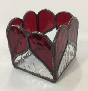 small Valentine candle holders