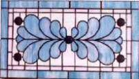 blue stained glass window