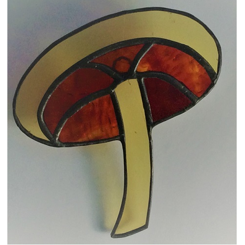 hanging stained glass mushroom ornament