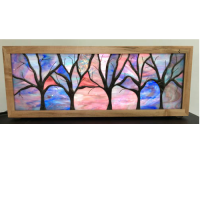 stained glass tree light box