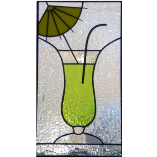 lime green umbrella cocktail panel