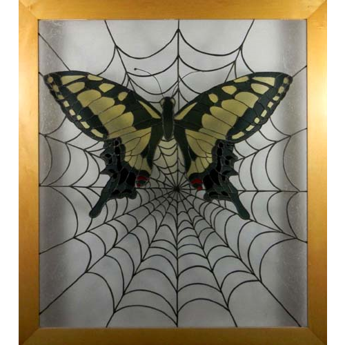 stained glass monarch butterfly