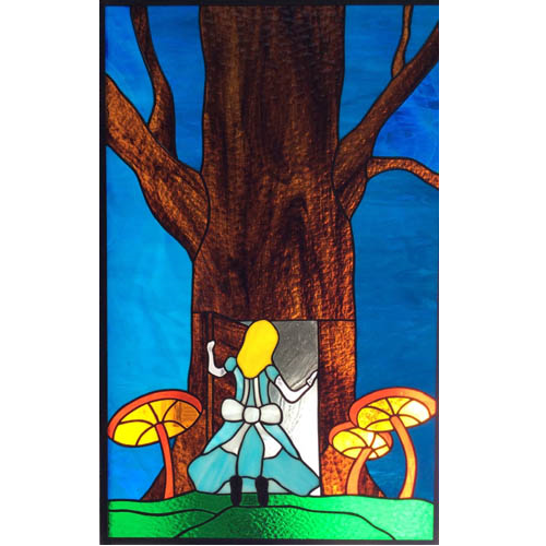 stained glass Alice