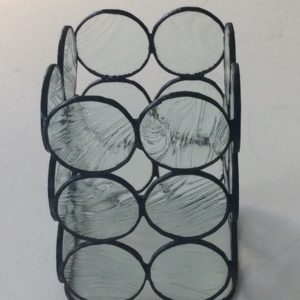 glass circle candle holder
