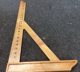 12 Inch Plastic Cutting Square - Stained Glass T-Square Tool For Straight Cuts